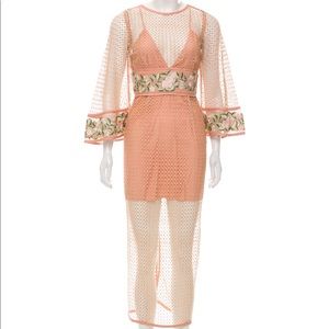 Alice McCall Lace-Trimmed Mesh Dress